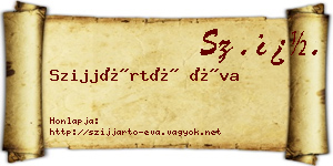 Szijjártó Éva névjegykártya