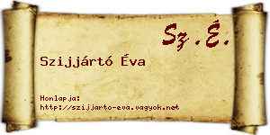 Szijjártó Éva névjegykártya