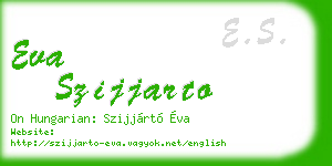 eva szijjarto business card