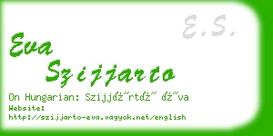 eva szijjarto business card
